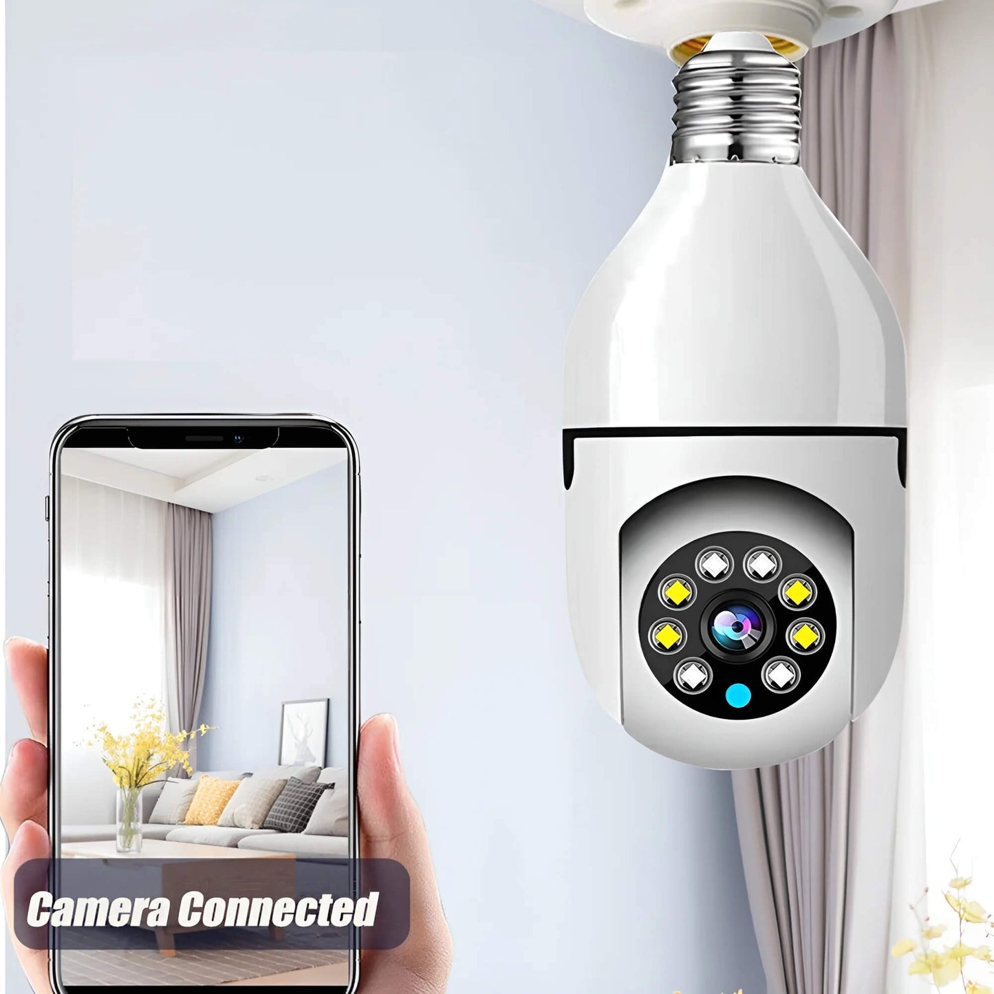 Camara Seguridad 360 WiFi HD con Visión Nocturna